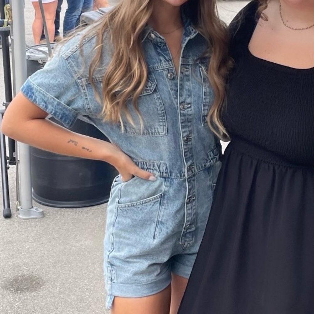 Free People-We The Free denim romper